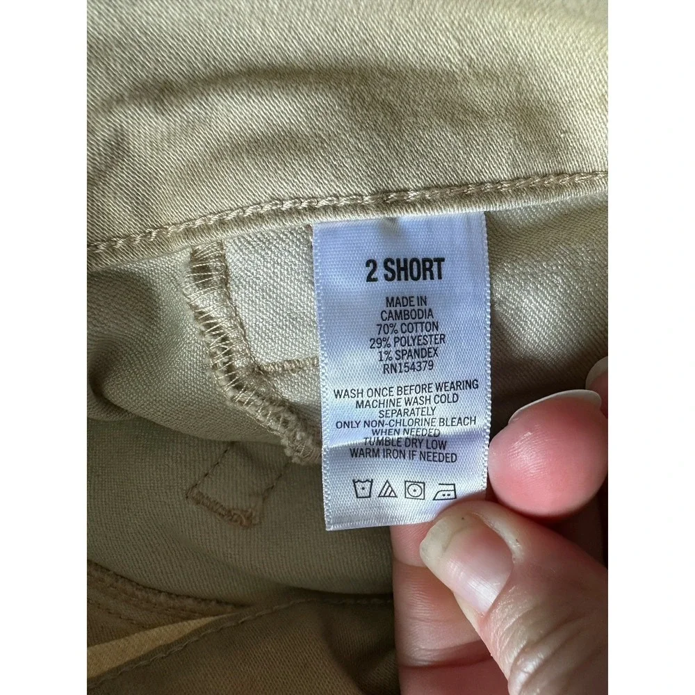 Aeropostale Womens High Rise Jegging Khaki Tan Stretch Pants Size 2‎ Short
